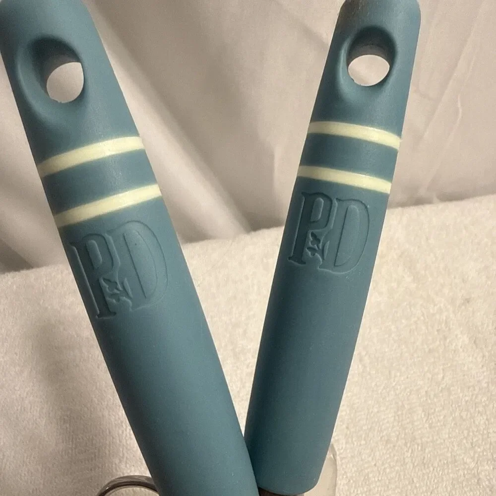 Paula Deen S.S. Meat /Turkey Lifters with Soft Pacific Blue Foam Grip Handles